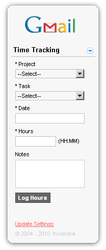 Gmail Time Tracking Gadget