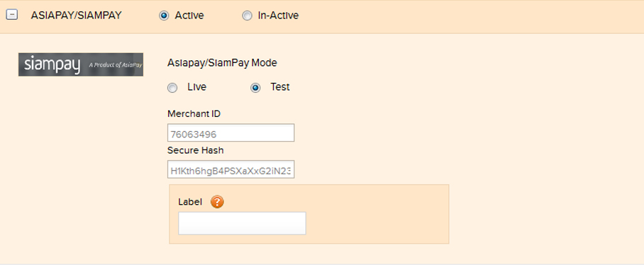 Payment for invoices through SIAMPAY