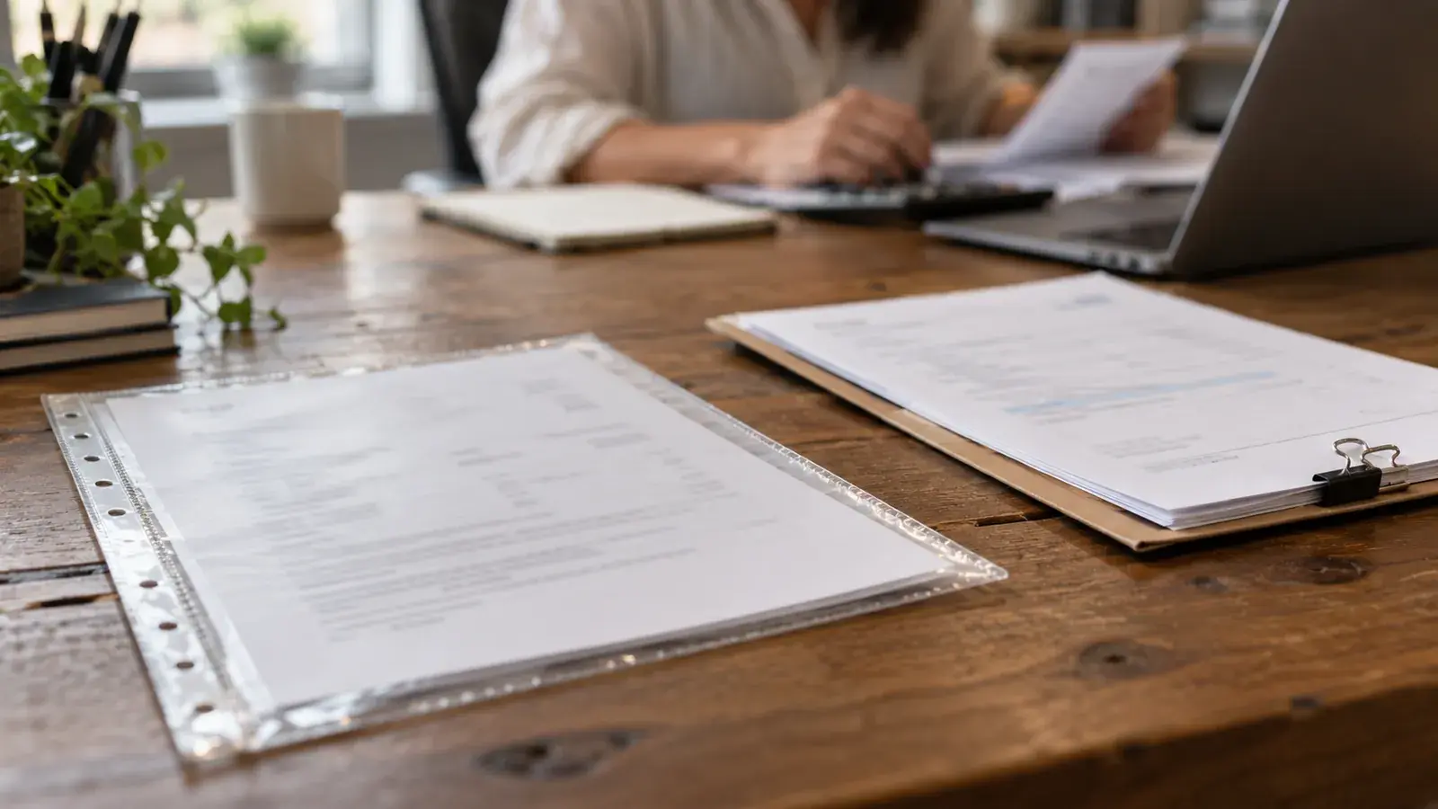Original and revised invoice records are kept together.