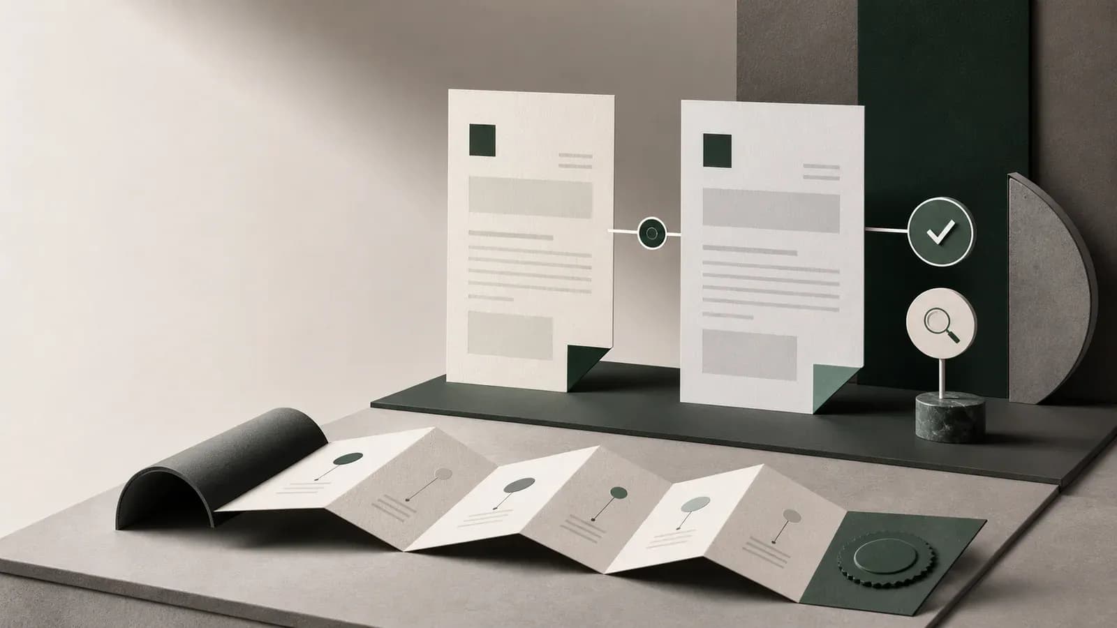 An issued invoice connected to a correction document and a preserved approval trail