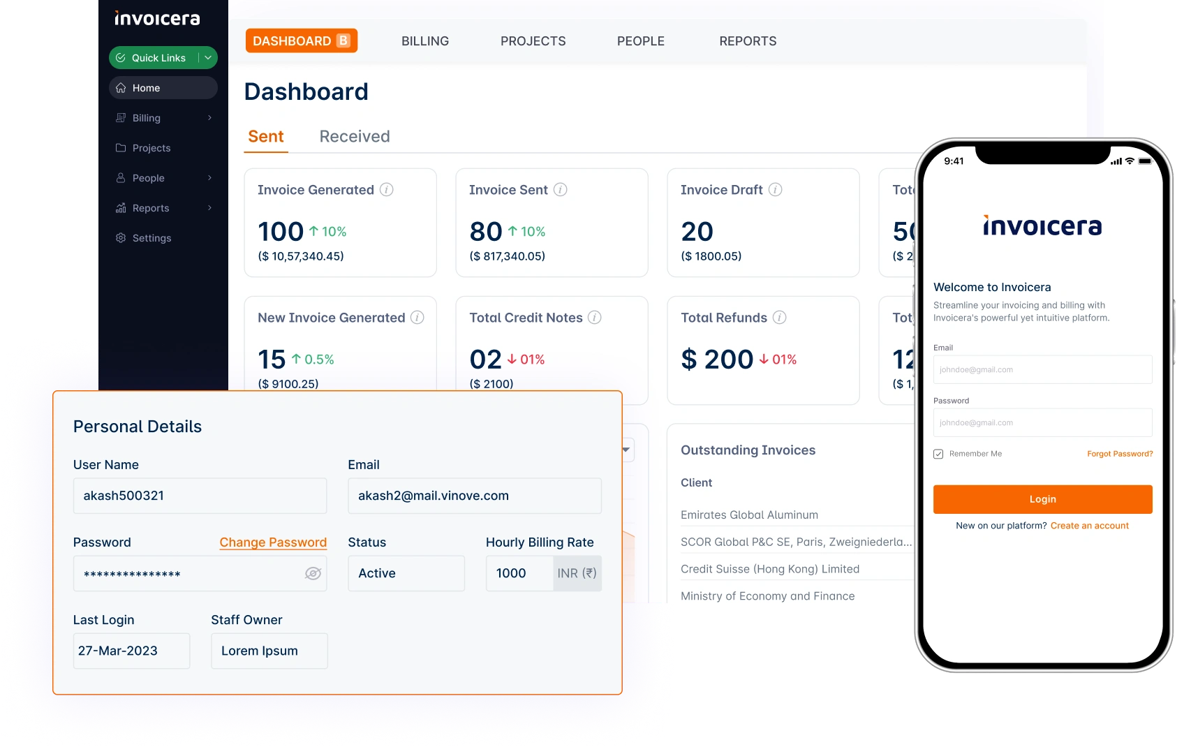 Sign Up dashboard
