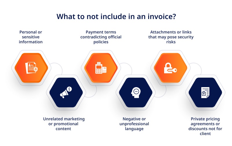 What to not include in an invoice_