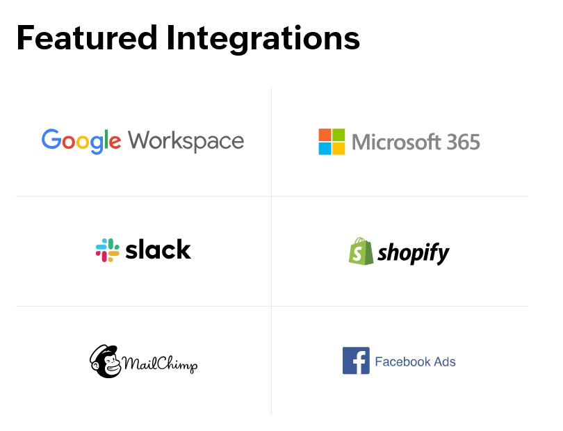 Featured integrations