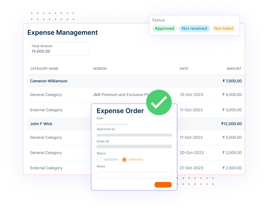 Expense tracking dashboard - invoicera