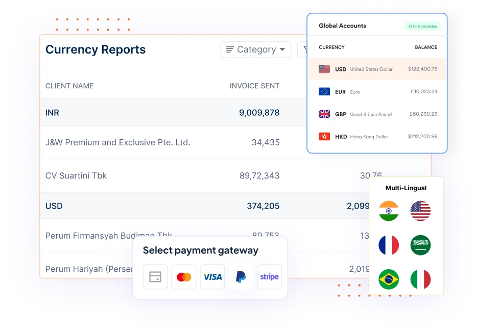 Multi-currency billing - invoicera