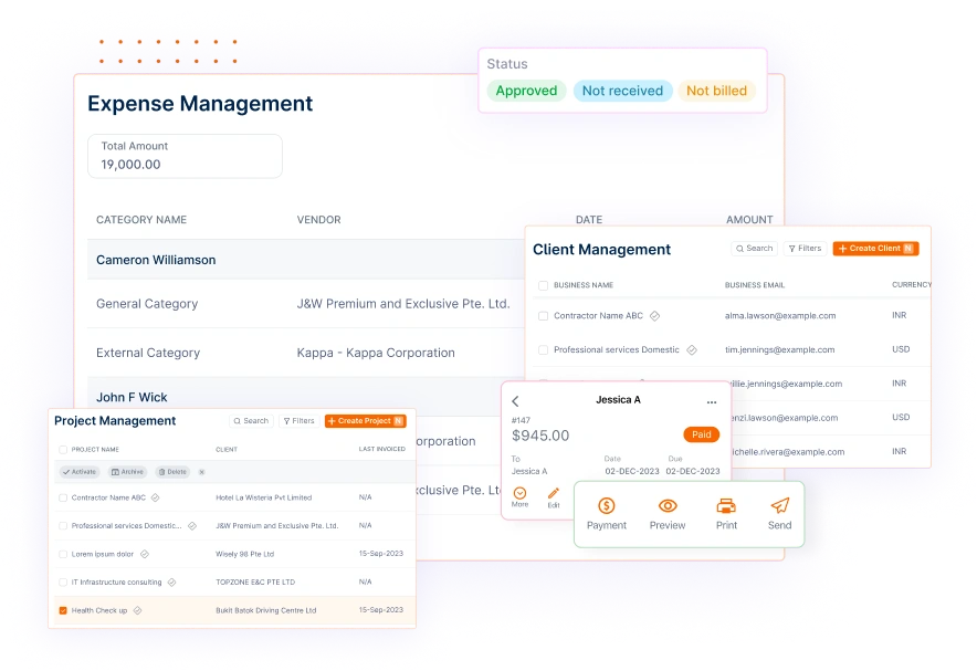 Expense Management dashboard