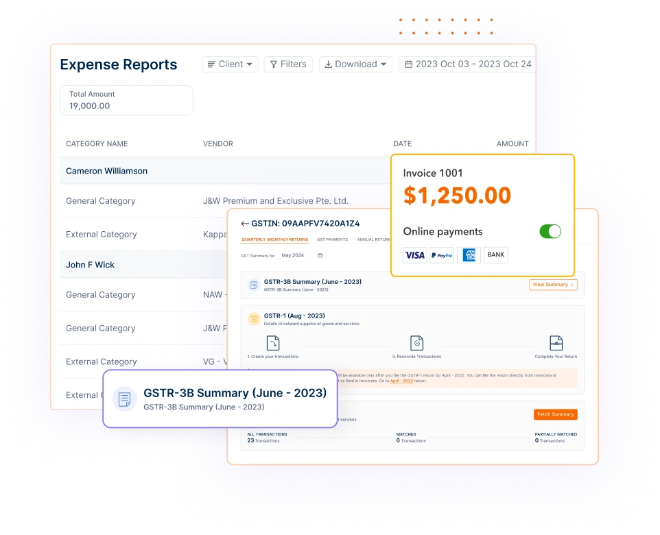 Receipt Attachment dashboard