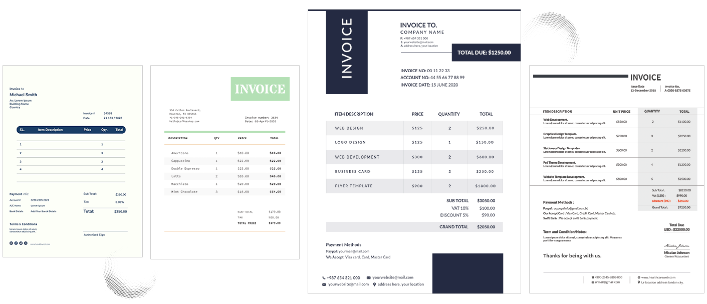 Online invoice system