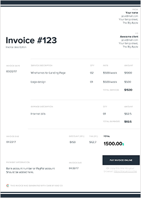 customized invoice templates