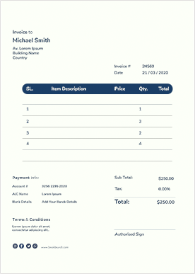 Download Customizable Invoice