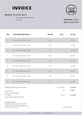 Free Invoice Templates