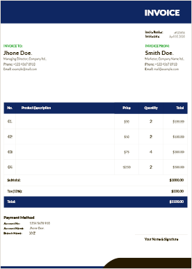 Free Invoice Templates