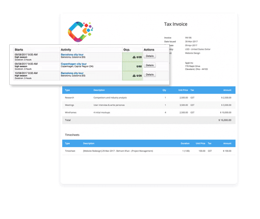 invoicing payment solution travel company