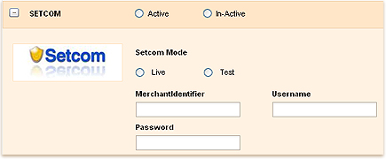 Payment for invoices through SETCOM