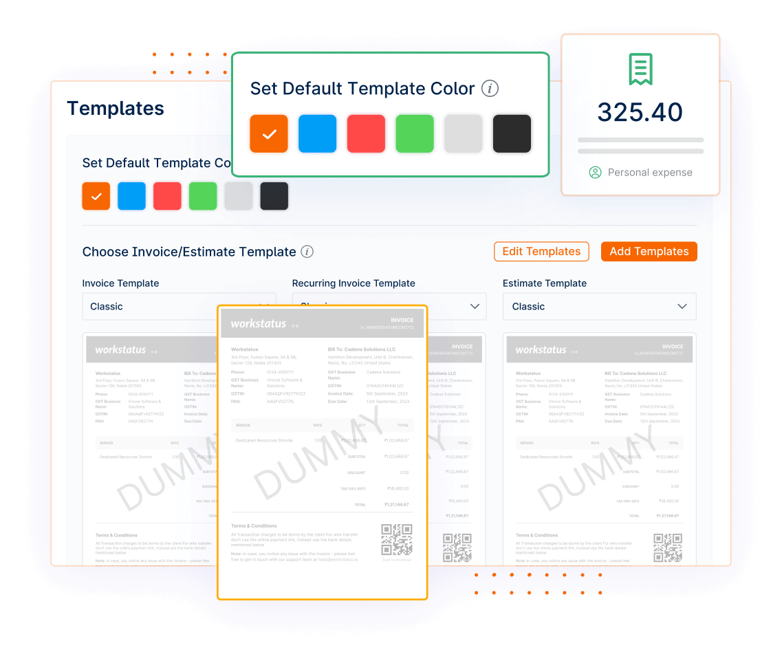 Personalize Invoice Designs Resonating Your Brand With Custom Invoice Template By Invoicera