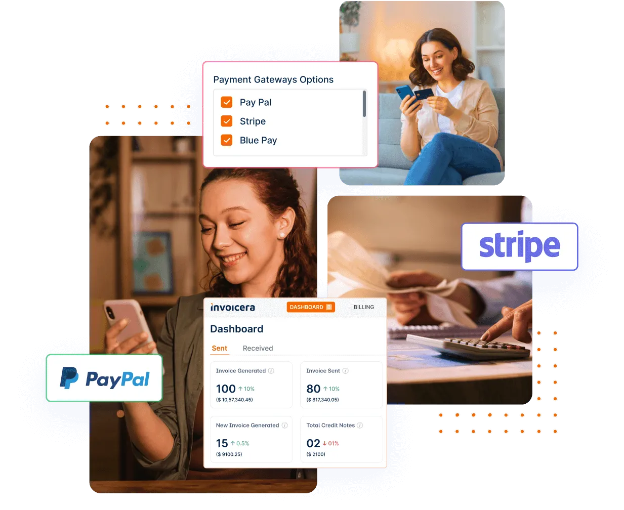 Invoicera Is an Online Billing Software Which can Easily Integrate With Your CRM, Accounting and Payment Gateway Software