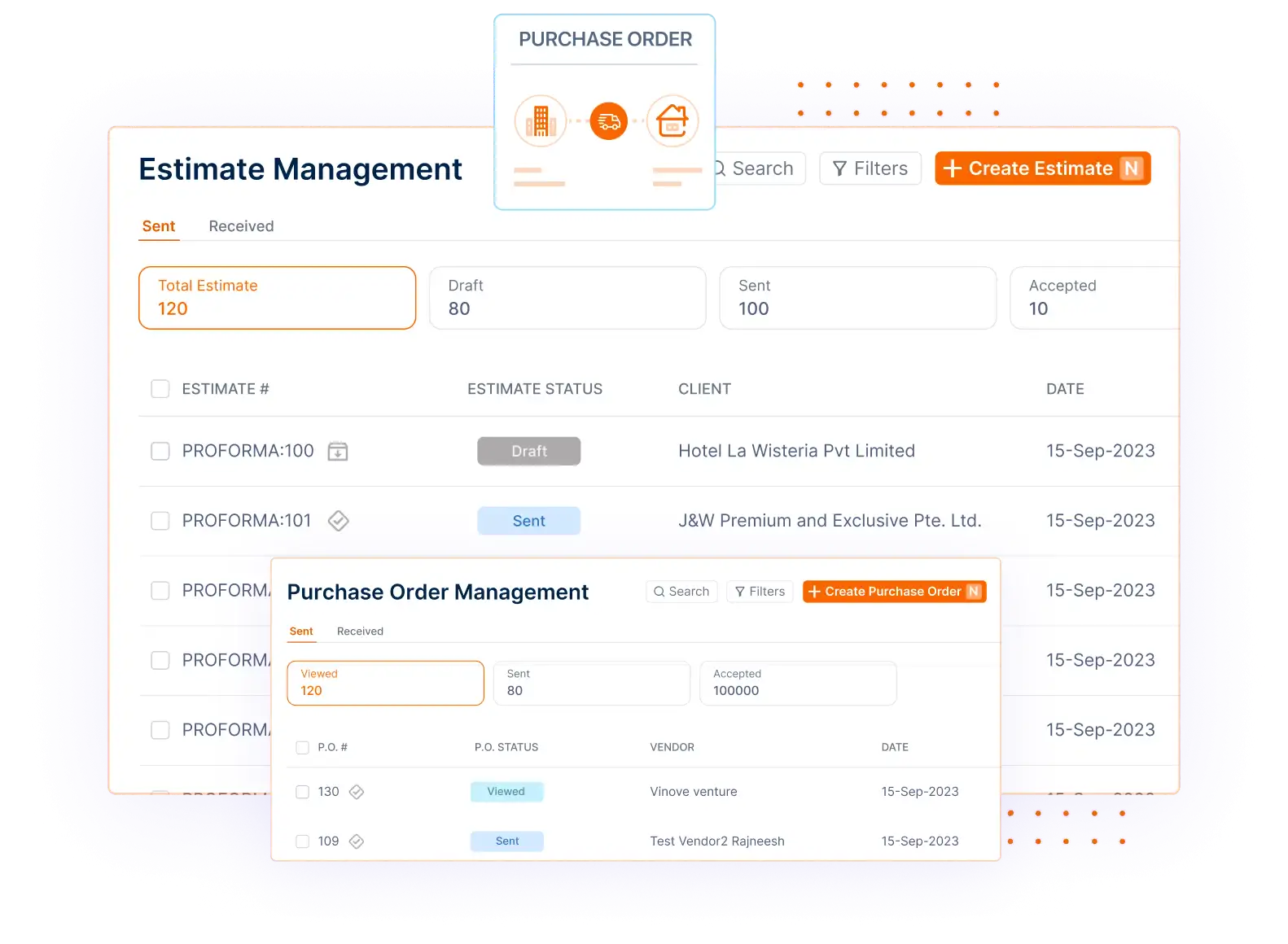PO and estimates