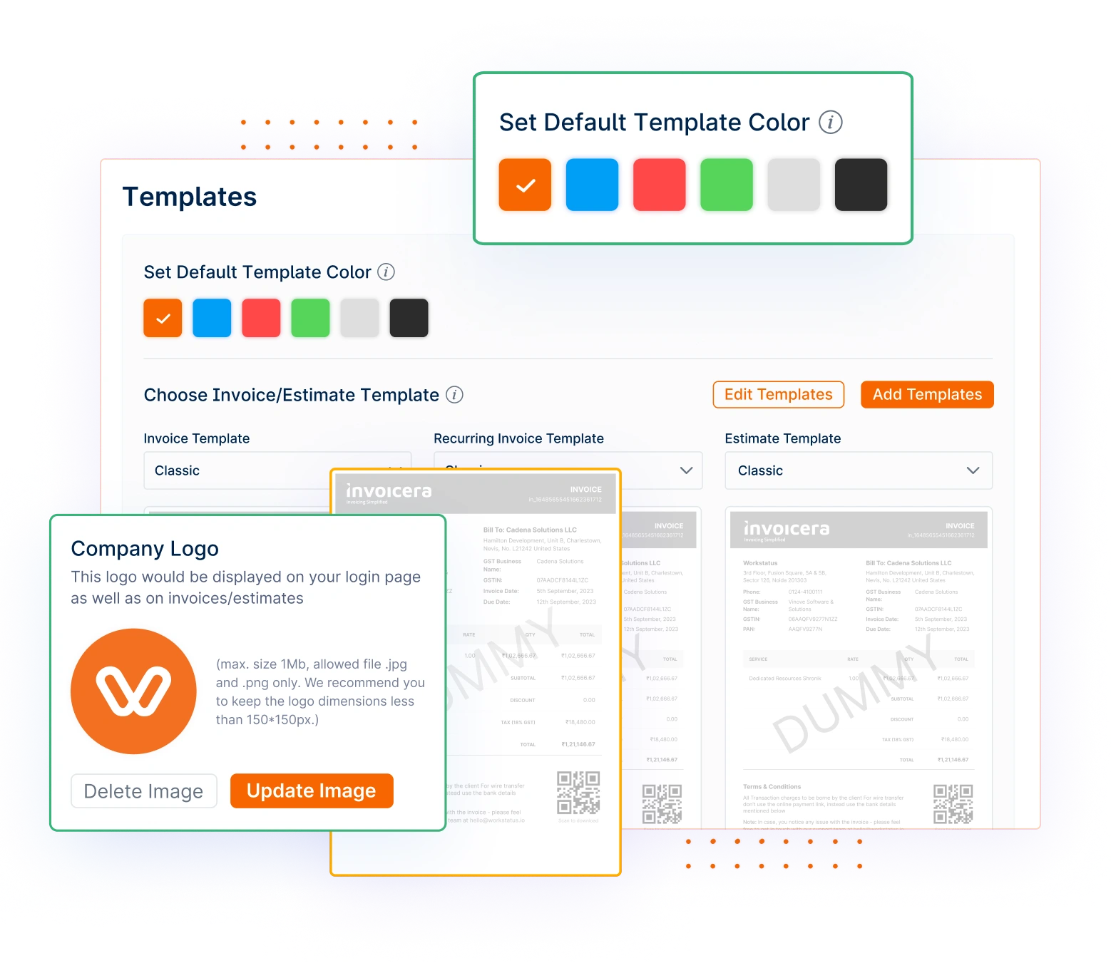 Customizable Invoicing Templates