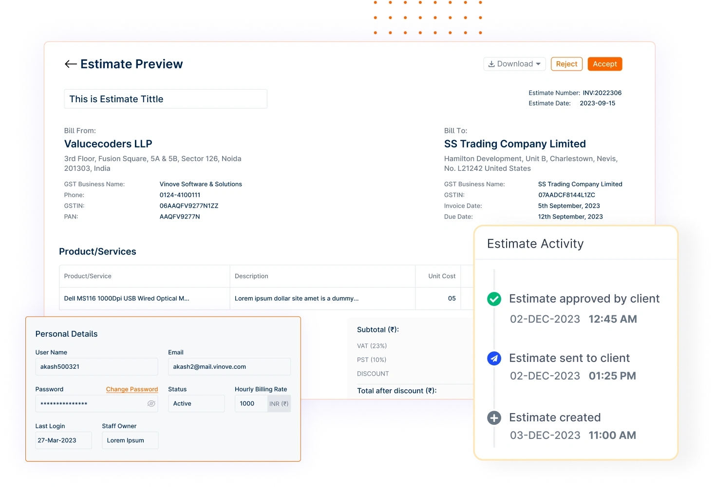 Estimates and Proposals in One Click