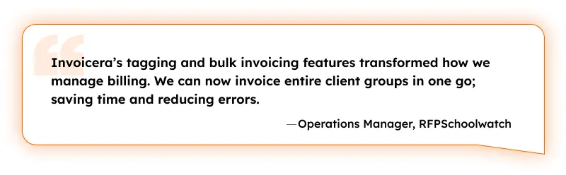RFPSchoolwatch Client Testimonial for Invoicera